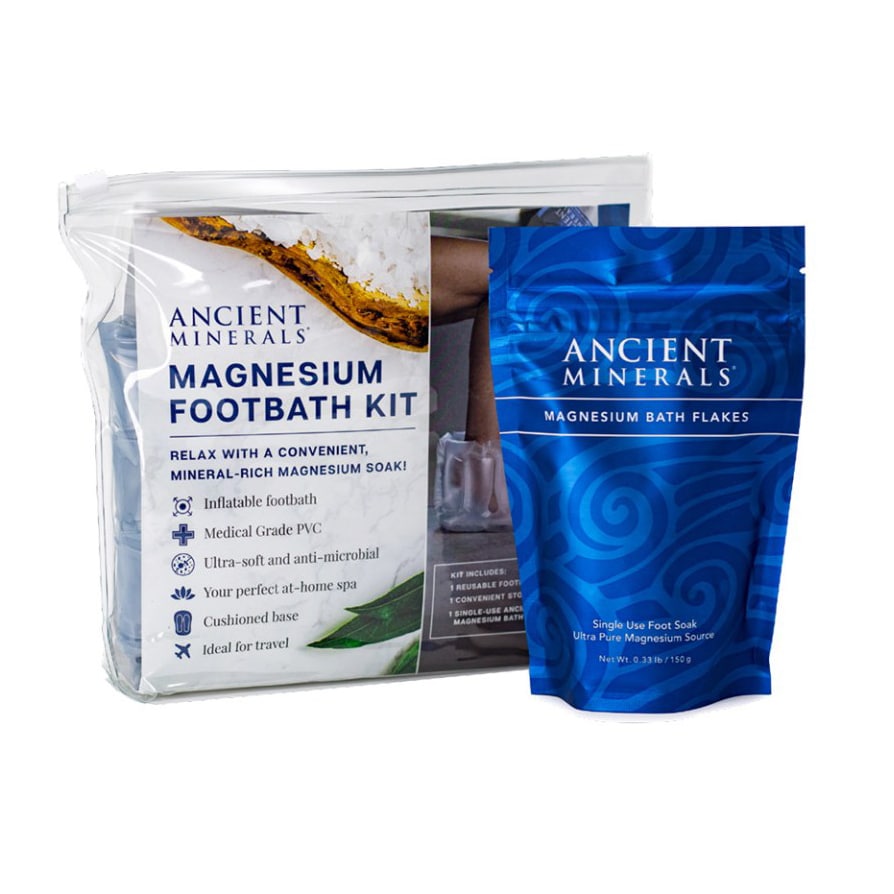 Fotbads-kit, uppblåsbart fotbad + badsalt 150g