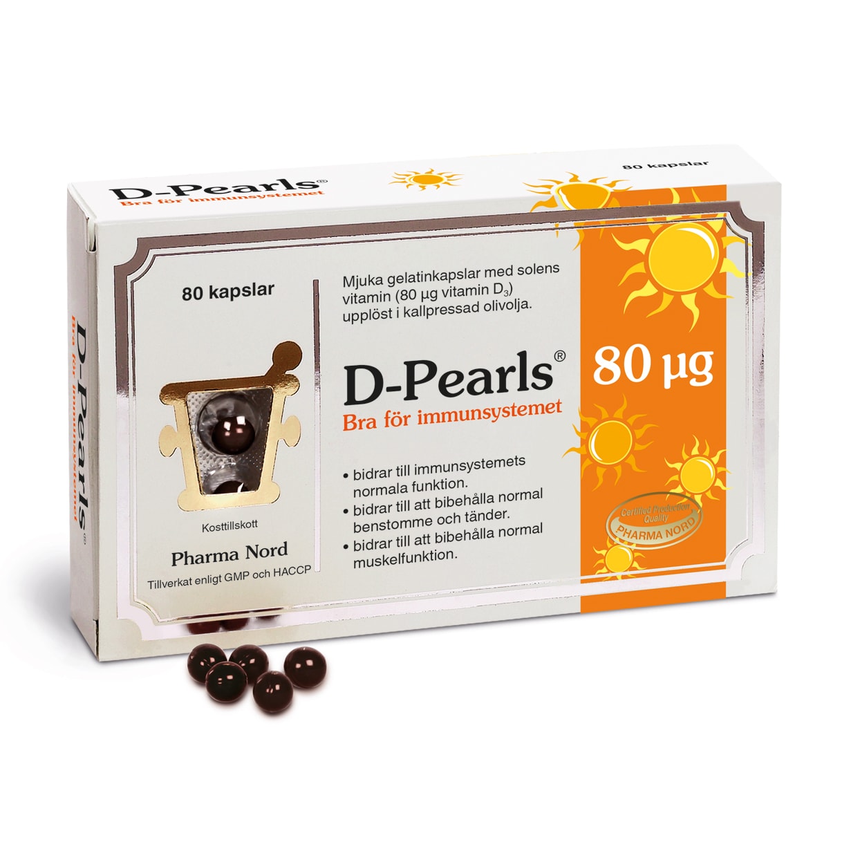 D3-Pearls 3200IE 80 kapslar