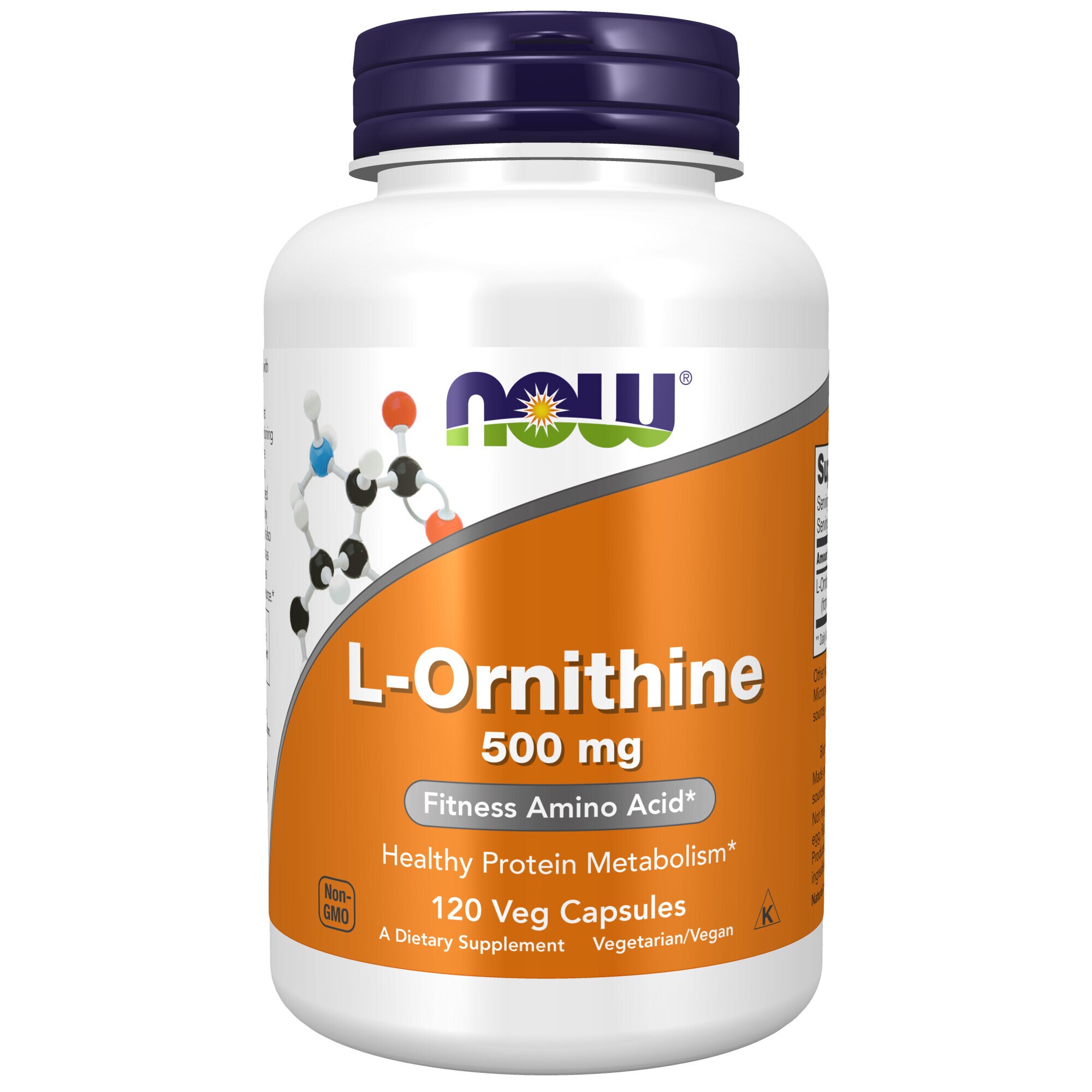 Ornithine 500mg 120 vegetabiliska kapslar